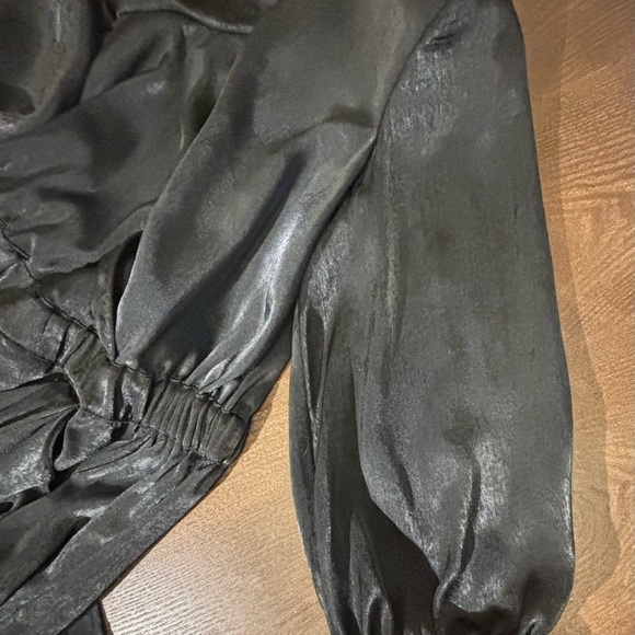 Elegant Black Wrap Dress - Picture 10 of 11